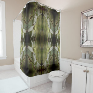 Wild Dogwood Flower Blossoms Abstract Pattern  Shower Curtain