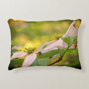 Wild Dogwood Flower Blossoms Decorative Cushion