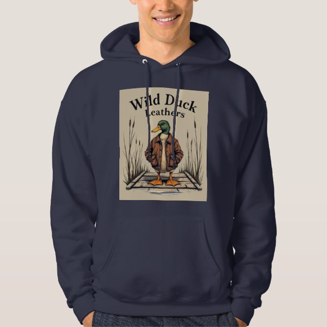 Wild Duck Leathers Vintage Style Hoodie (Front)