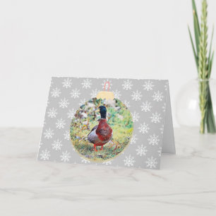 Wild Duck Vintage Style Ornament Christmas Card