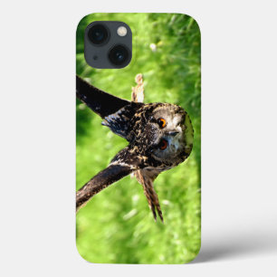 Wild Eagle Owl in Full Flight iPhone 13 Case