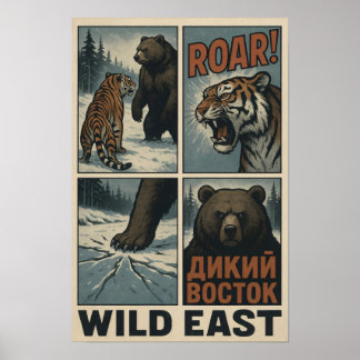 Wild East Clash – Tiger vs Bear Siberian Showdown Poster