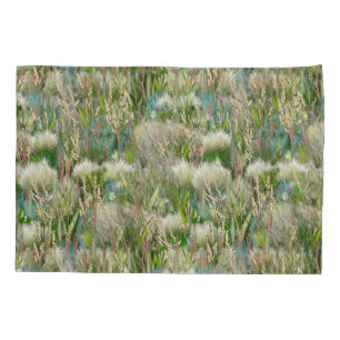 Wild Eco-friendly Native Grasses in Spring Pillowcase