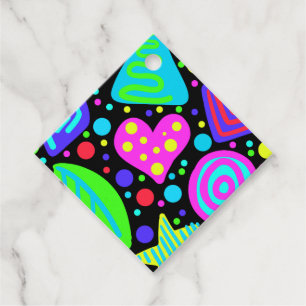 Wild Eighties Party Favour Tags