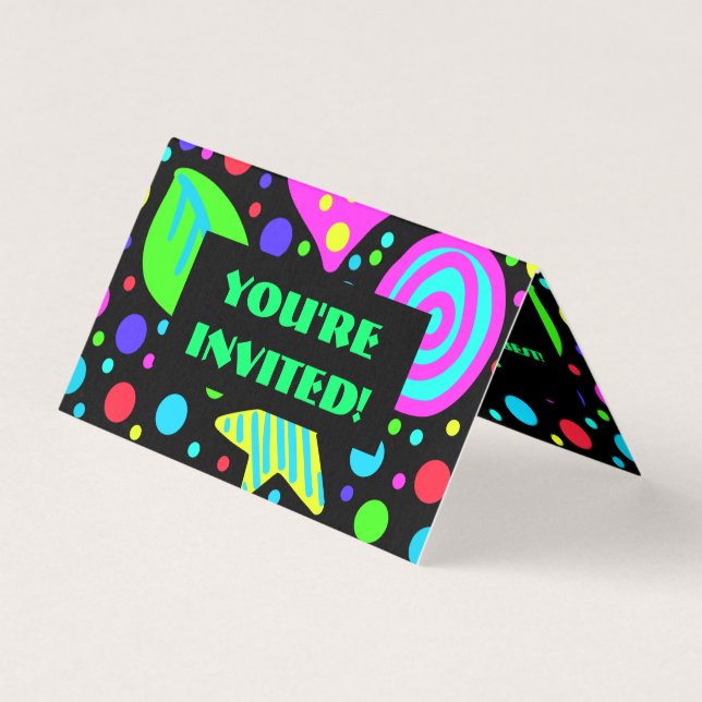 Wild Eighties Party Invitation (Front)