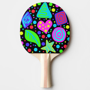 Wild Eighties Party Ping Pong Paddle