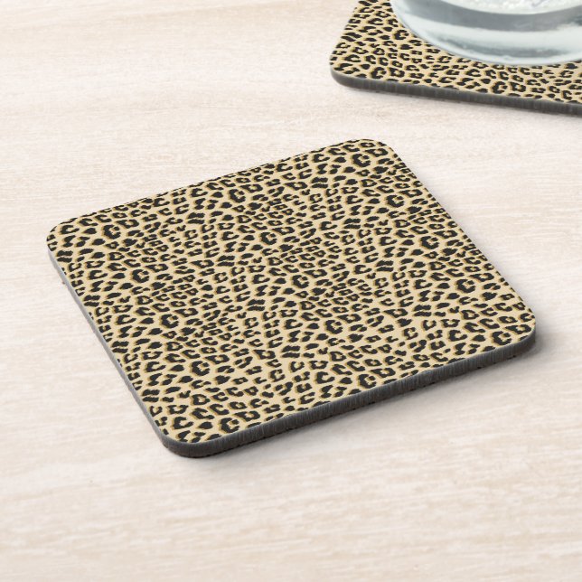 Wild Elegance Leopard Print Coaster (Left Side)