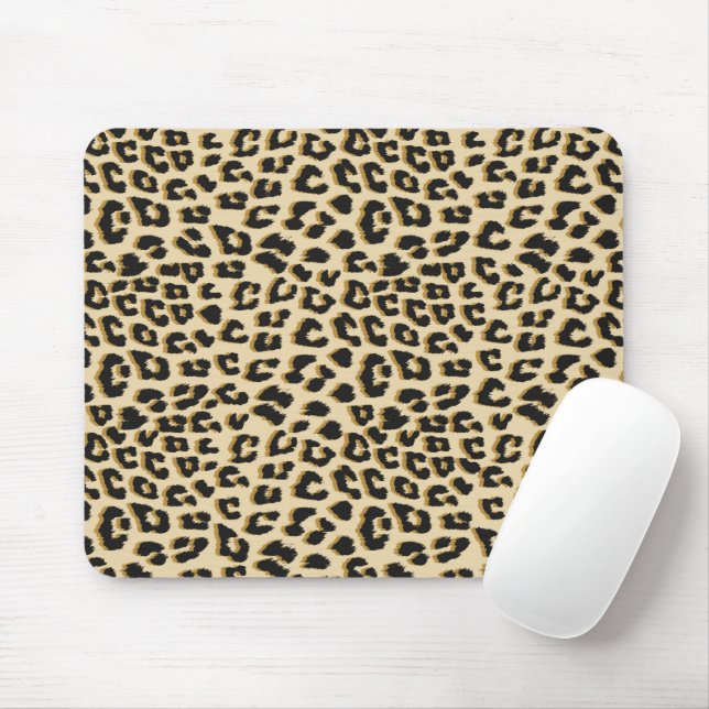 Wild Elegance Leopard Print Mouse Mat (With Mouse)