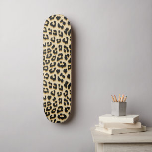 Wild Elegance Leopard Print Skateboard