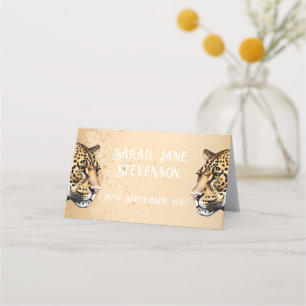 "Wild Elegance: The Leopard Invitation" Place Card