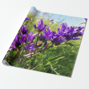 Wild elegant purple flower wrapping paper