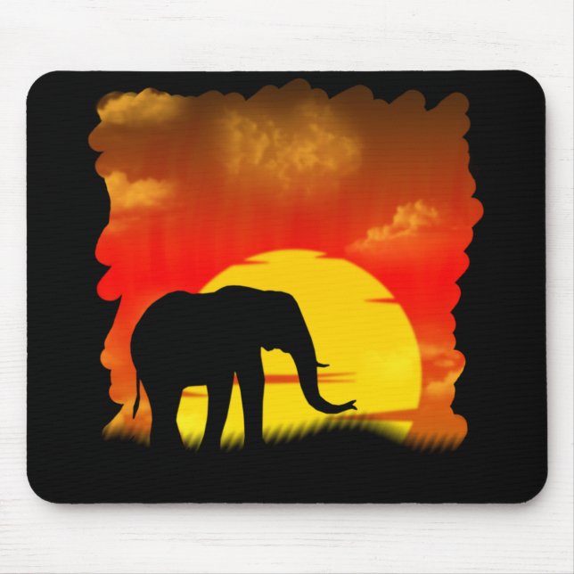 Wild Elephant Mousepad (Front)