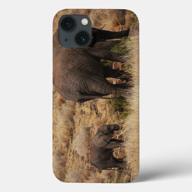 Wild Elephants with Baby iPad Air cases (Back)