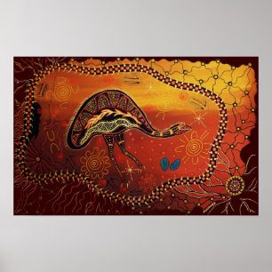 Wild Emu Dreaming Poster