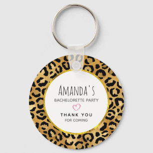 Wild & Exotic Leopard Print Pattern Bachelorette Key Ring