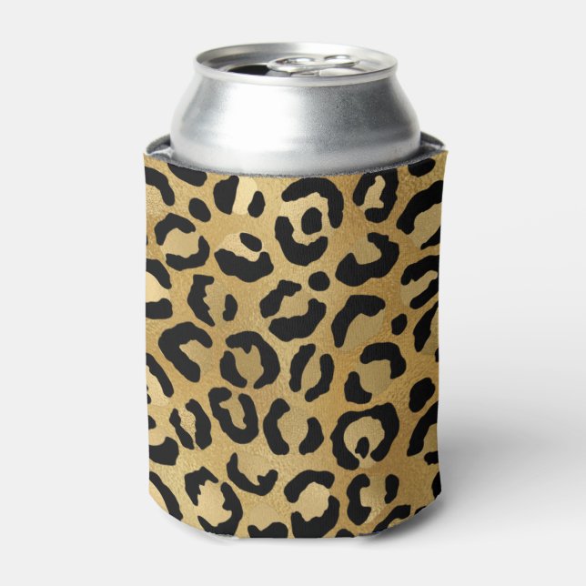 Wild & Exotic Leopard Print Pattern Bachleorette C Can Cooler (Can Front)
