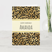 Wild & Exotic Leopard Print Pattern Birthday