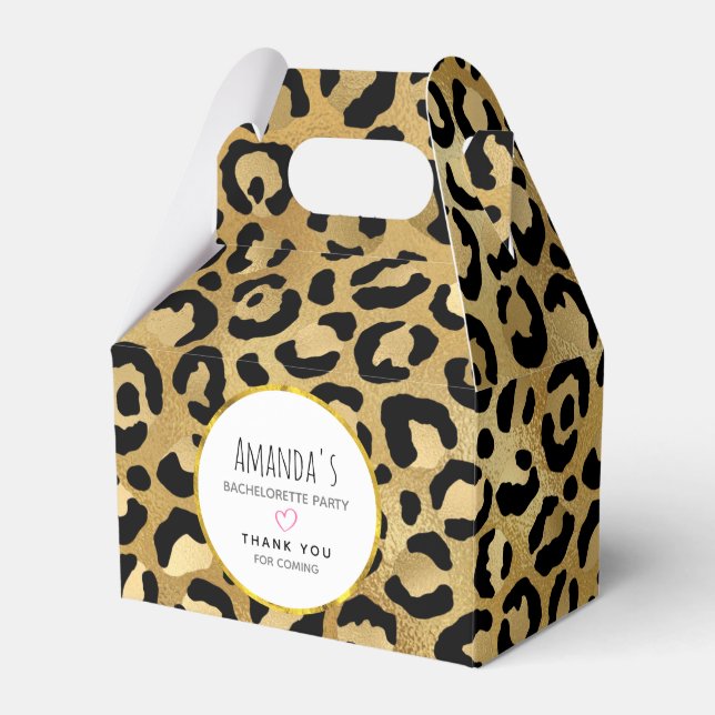 Wild & Exotic Leopard Print Pattern Favour Box (Front Side)