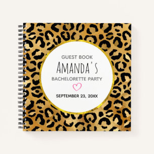 Wild & Exotic Leopard Print Pattern Guest Book