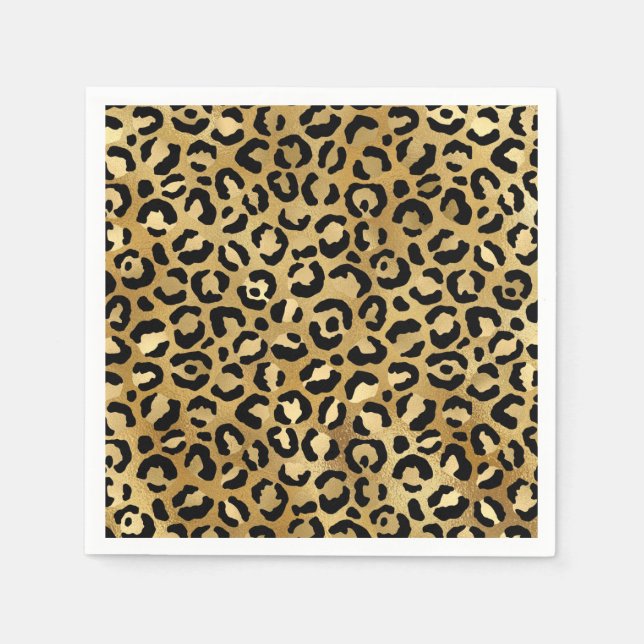 Wild & Exotic Leopard Print Pattern Napkin (Front)