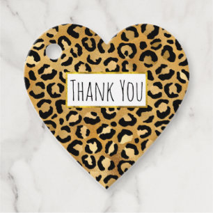 Wild & Exotic Leopard Print Pattern Thank You Favour Tags