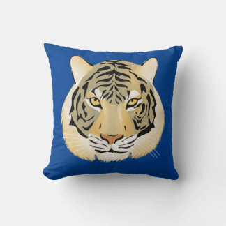 Wild Face in Blue Cushion
