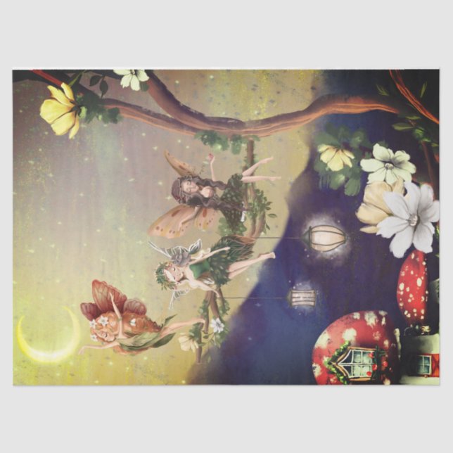 Wild Fairies Art Decoupage Tissue Paper (Front)