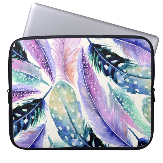 Wild Feathers Laptop Sleeve (Front)