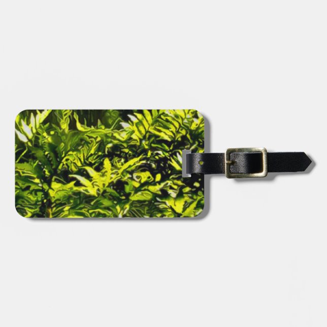 Wild Fern Abstract Luggage Tag (Front Horizontal)