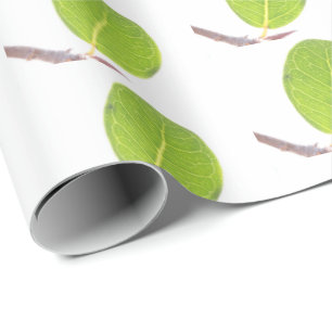 Wild Fig Rich Green Leaf Texture Wrapping Paper