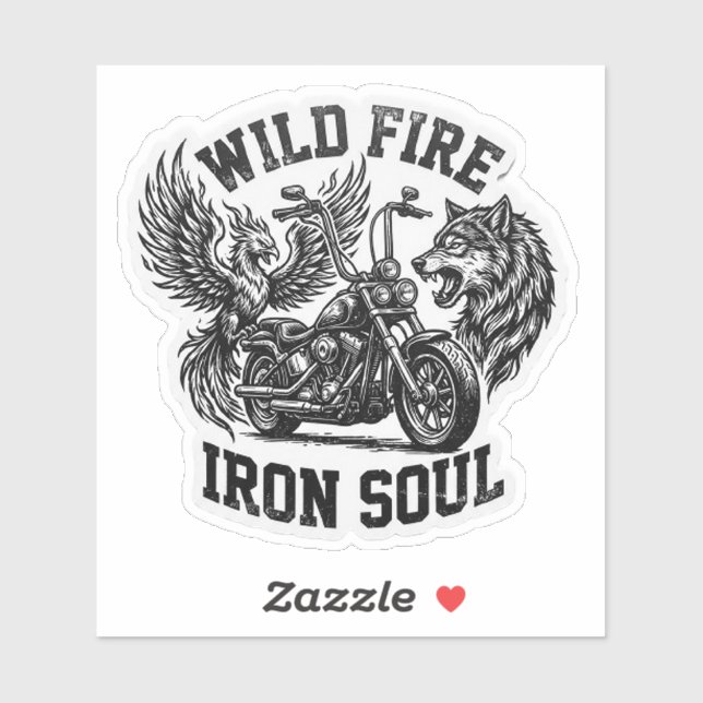 Wild Fire Iron Soul Wolf Phoenix Decal (Sheet)