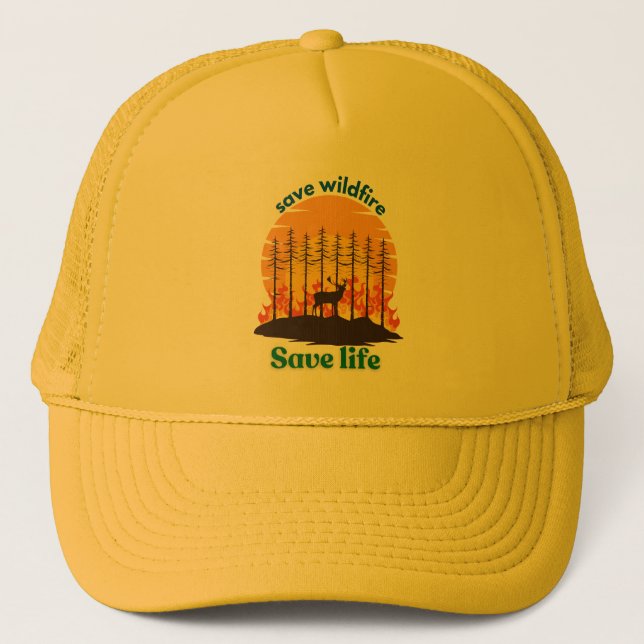 Wild Fire  Trucker Hat (Front)