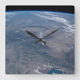 Wild Fires In The Western And Southwestern Us. Square Wall Clock