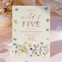 Wild & Five Wildflower Floral 5th Birthday Party