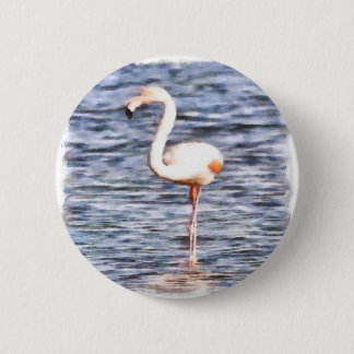 Wild Flamingo 6 Cm Round Badge