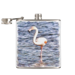 Wild Flamingo Hip Flask
