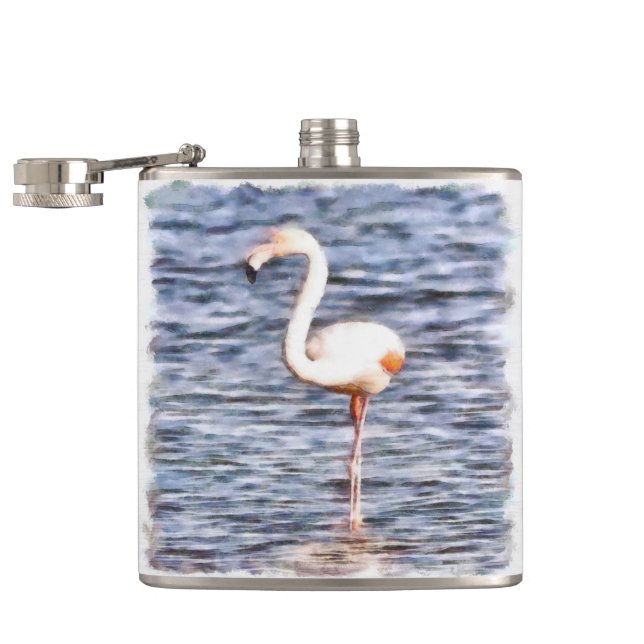 Wild Flamingo Hip Flask (Opened)