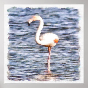 Wild Flamingo Poster