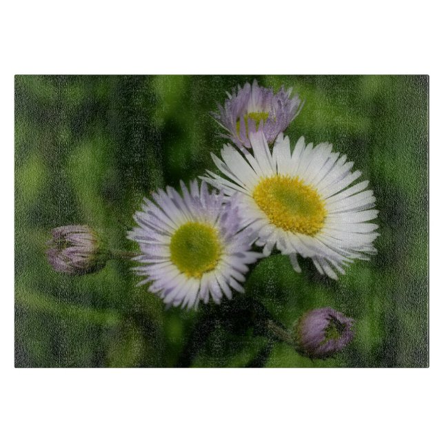 Wild Fleabane Daisy Flowers Nature Cutting Board (Front)