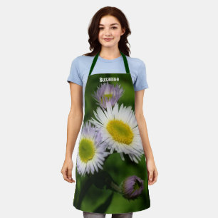 Wild Fleabane Daisy Flowers Nature Personalised Apron