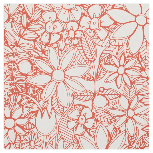 wild fleur cadmium fabric (Swatch)