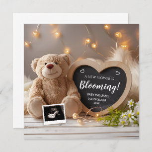 Wild Floral Baby Announcement Social Media