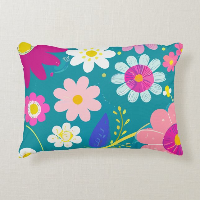 Wild Floral Decorative Cushion (Front)