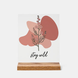 Wild Floral Design Acrylic Sign