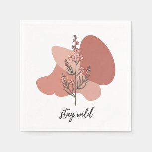 Wild Floral Design Napkin
