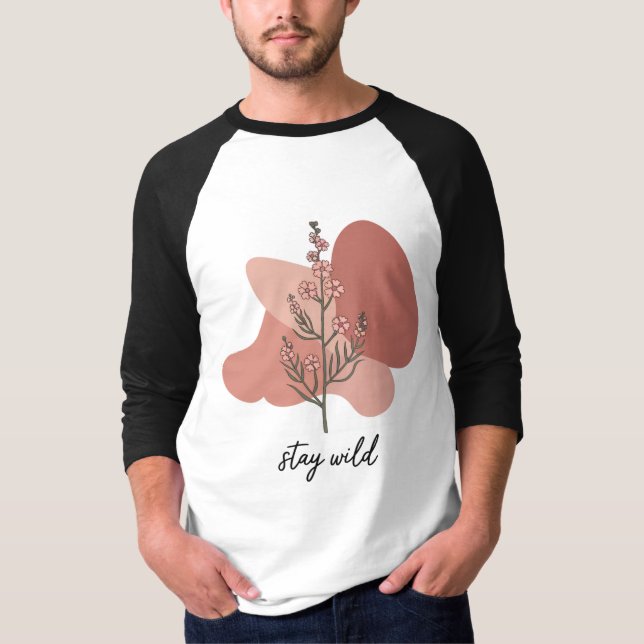 Wild Floral Design  T-Shirt (Front)