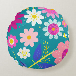 Wild Floral Round Cushion