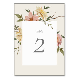 Wild Florals Table Number