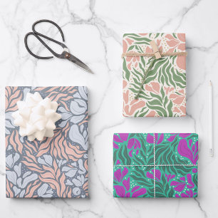Wild Florals Wrapping Paper - Colorful Trio