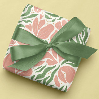 Wild Florals Wrapping Paper - Pink